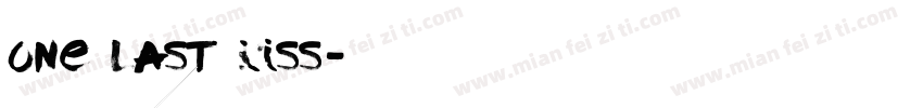 one last kiss字体转换